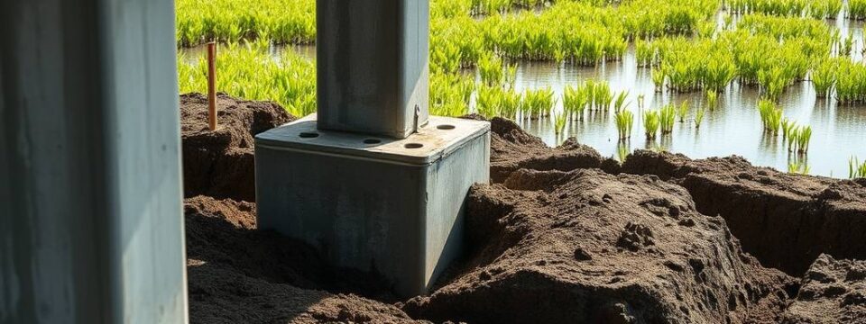 Fundamenty na terenach podmokłych: jak wybrać konstrukcję i zabezpieczenia dla stabilnego domu